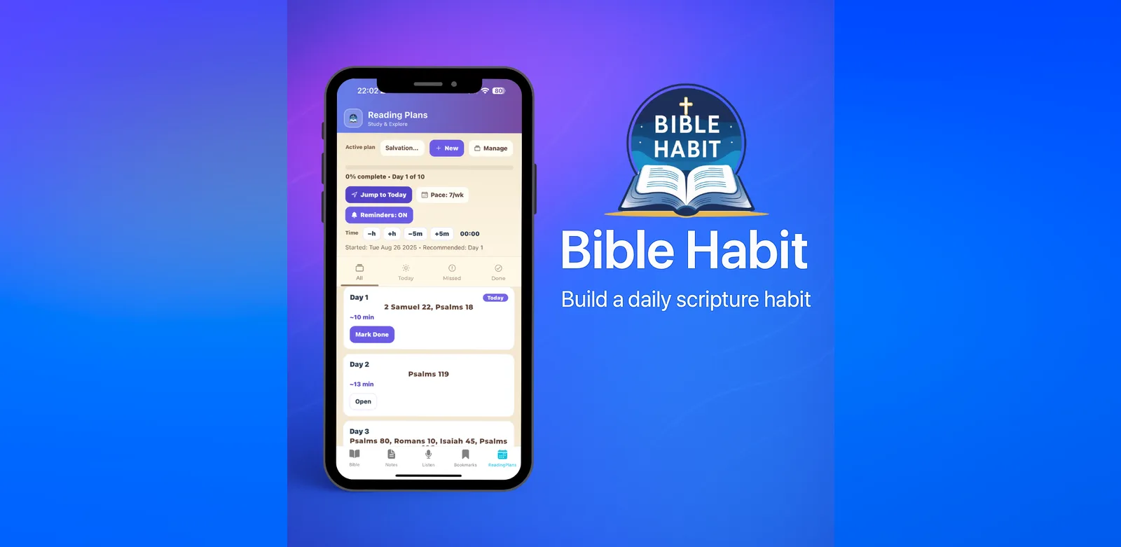 BibleHabit - Faith & Learning app by Tobistech