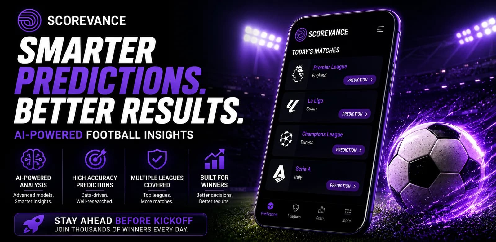 Scorevance - Sports Intelligence app by Tobistech
